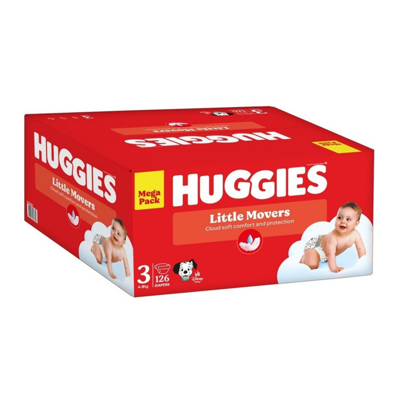 Huggies pelene little movers BOX 3  4-9, 126kom 