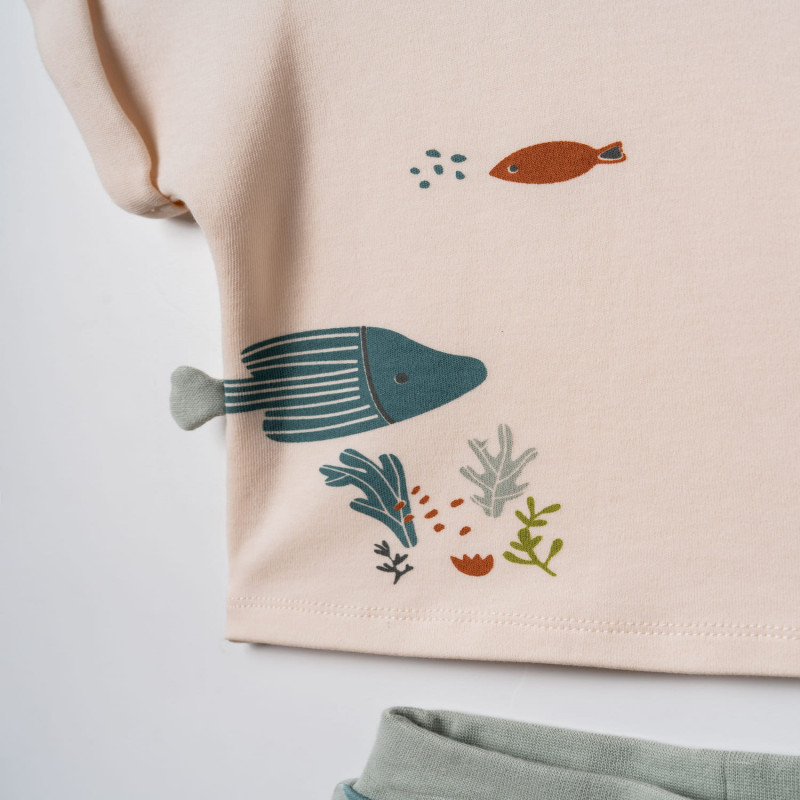 Baby Cosy komplet 2/1 (majica kr, šorts), unisex 