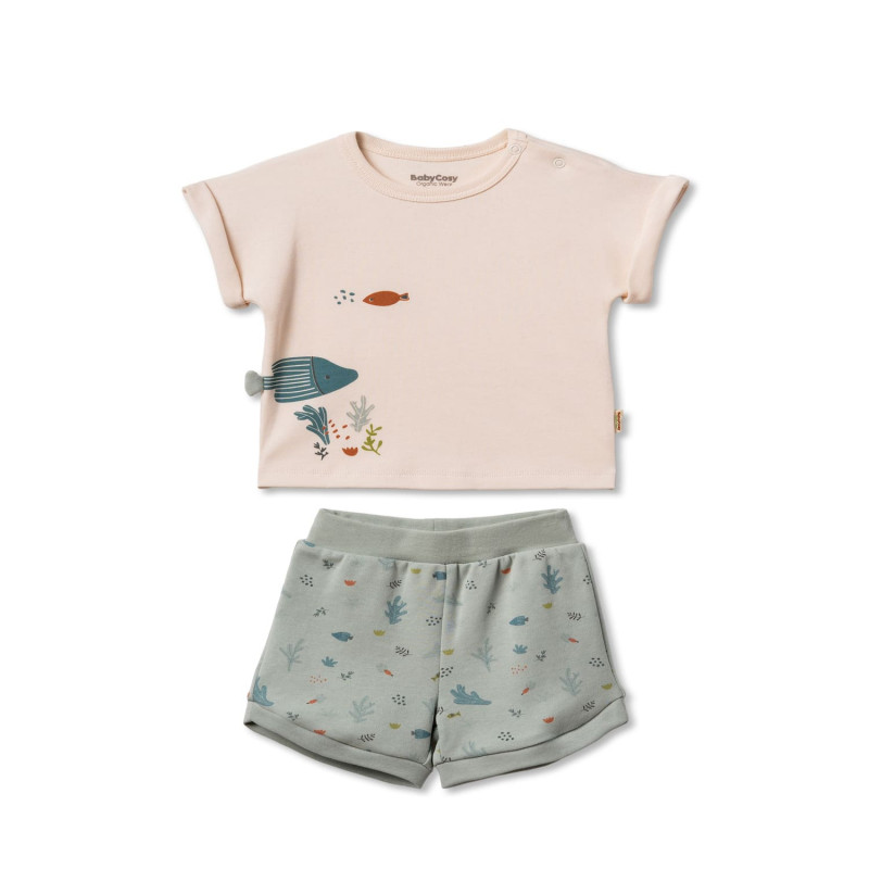 Baby Cosy komplet 2/1 (majica kr, šorts), unisex 