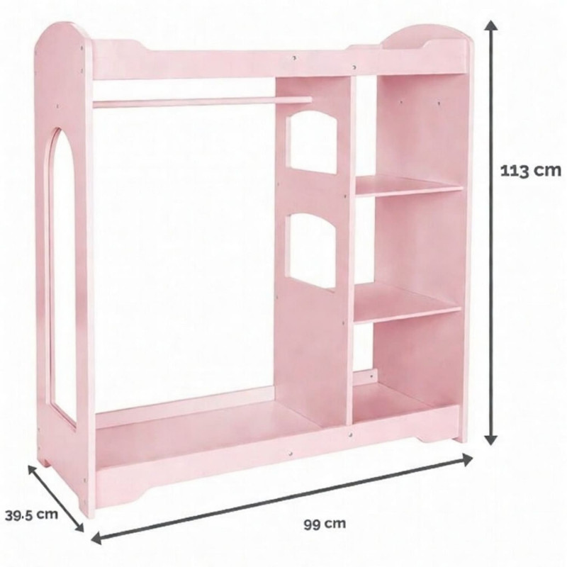 Cute&cool HOME drveni garderober roze 