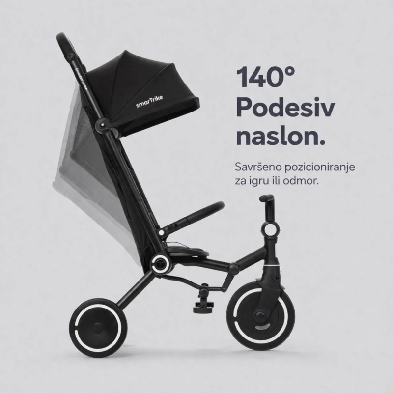 Smarttrike tricikl Wonder Max Jet Black 