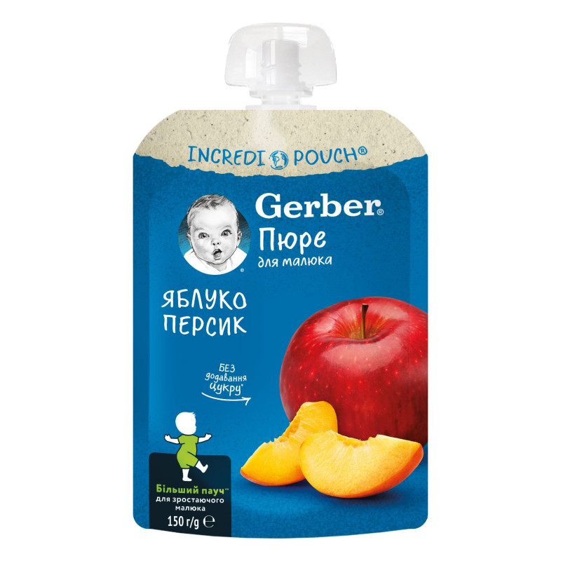 Gerber pouch Jabuka Breskva 150g 