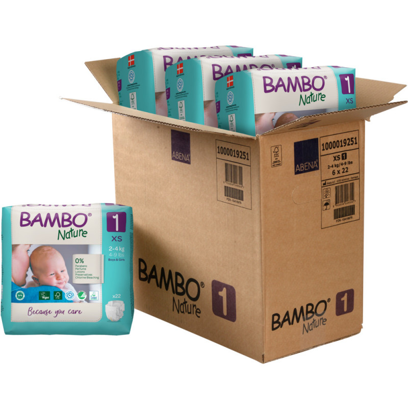 Bambo pelene Nature Box  1  2-4 kg  132kom 