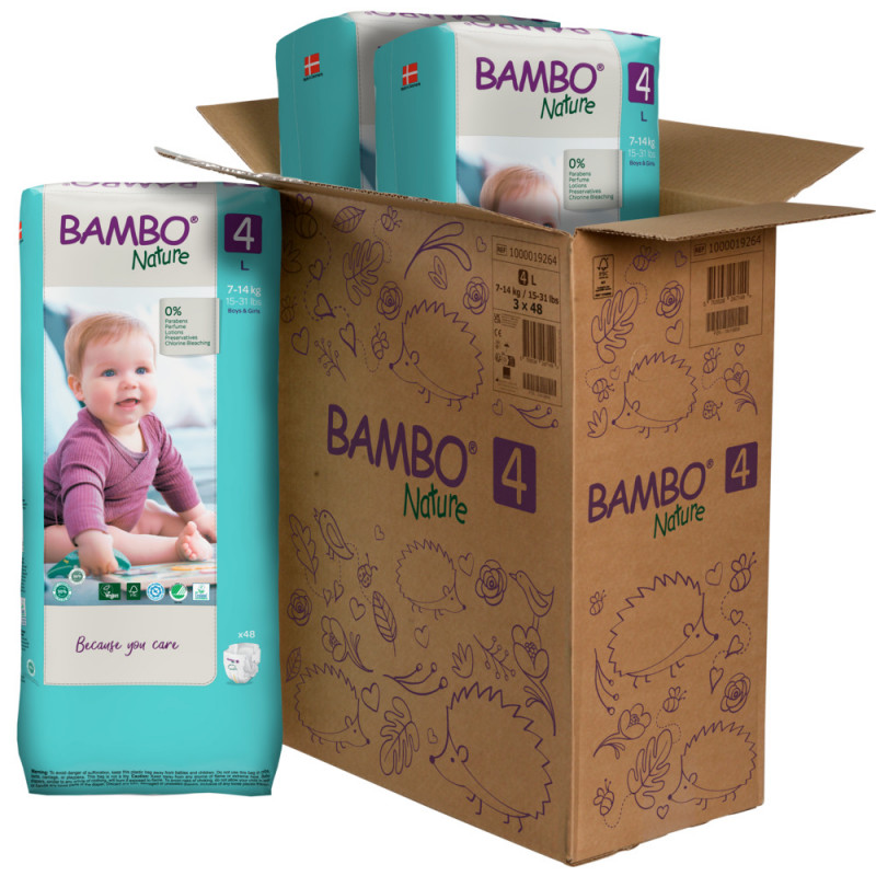 Bambo pelene Nature Box  4  7-14 kg  144 kom 