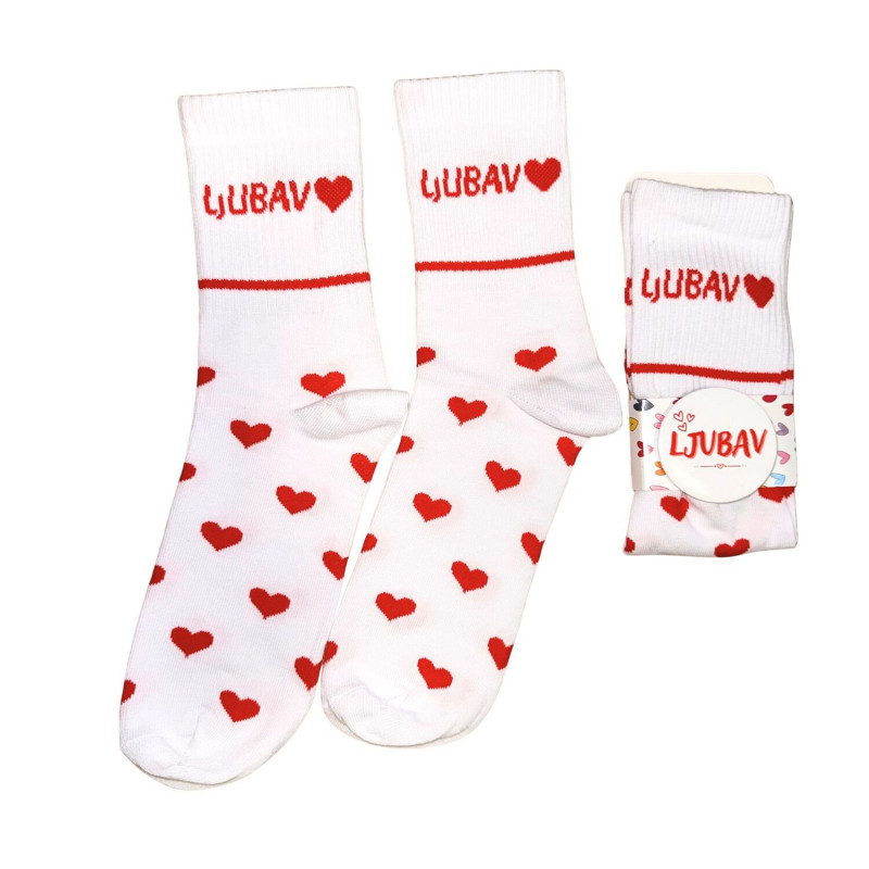 Keva si čarape sa bedžom crveno srce, 37-41 