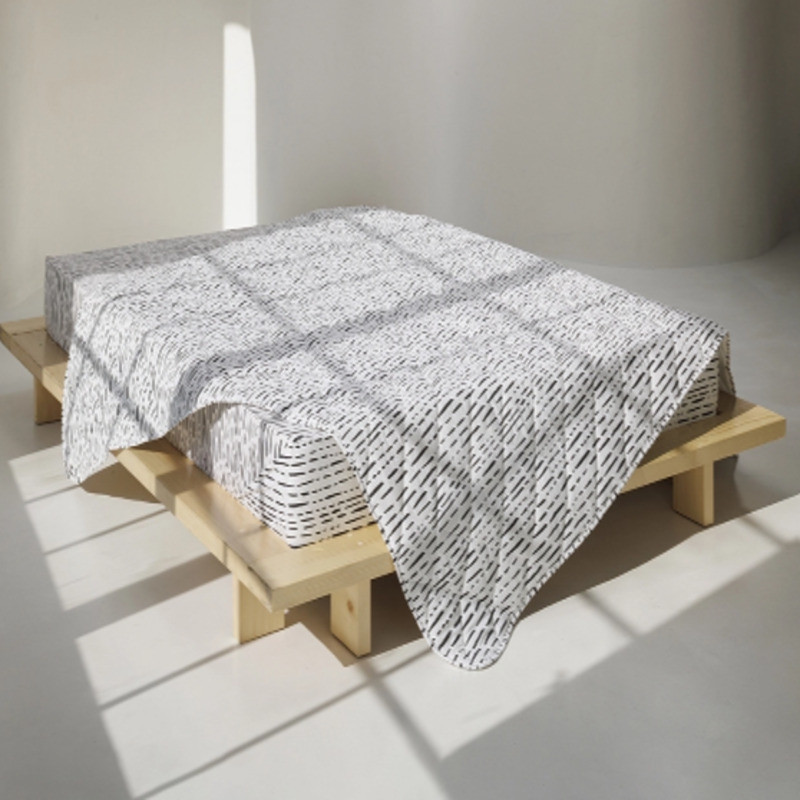 Stefan prekrivač-frotir crne pruge, 140x200 