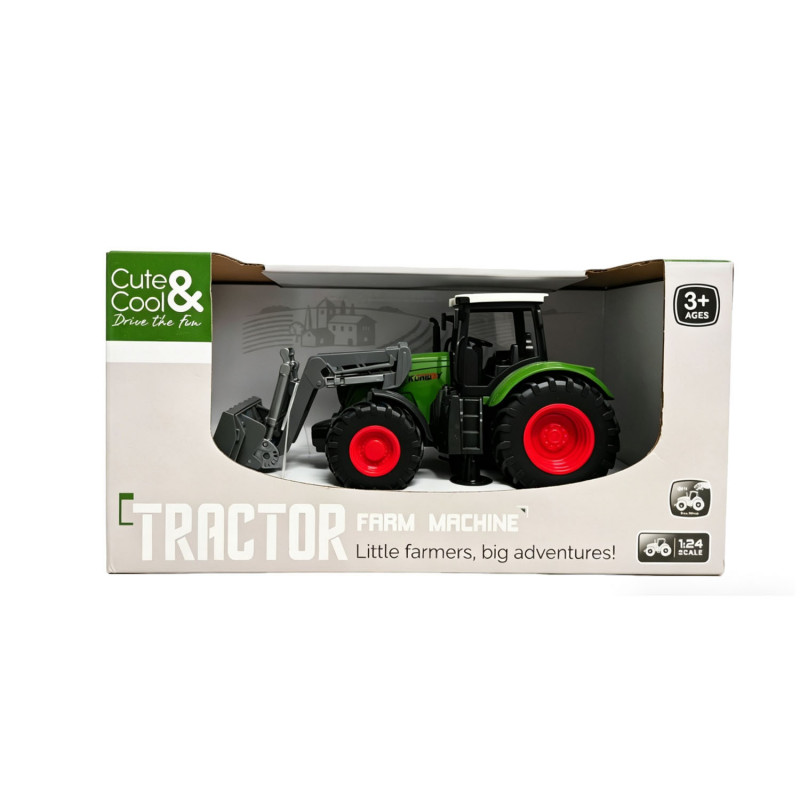 Cute&Cool traktor utovarivač 1:24, zeleni 
