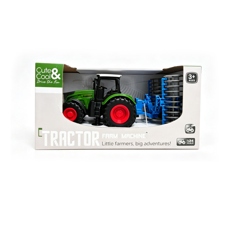 Cute&Cool traktor sa sejalicom 1:24, zeleni 