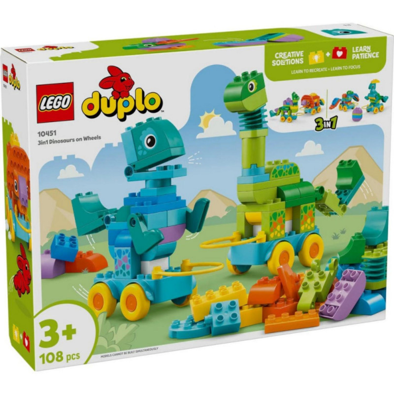 Lego Duplo 3in1 Dinosaurs On Wheels 