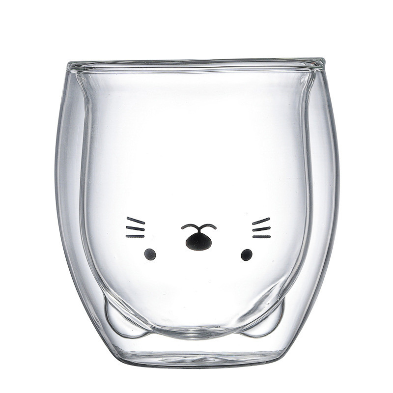 Cute&Cool HOME staklena čaša maca 250ml 