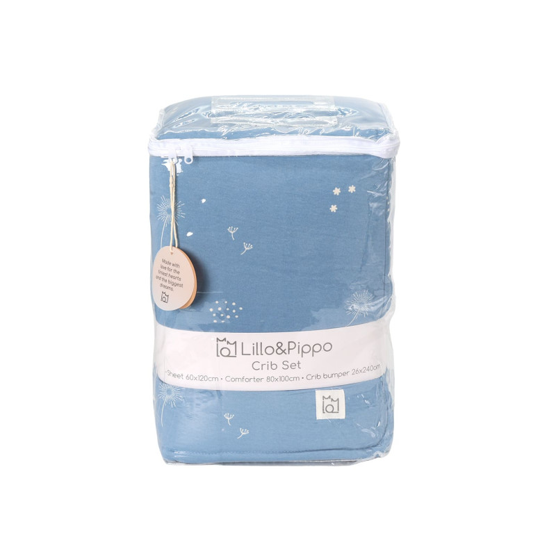 Lillo&Pippo punjena posteljina 3/1, Blue Wish 