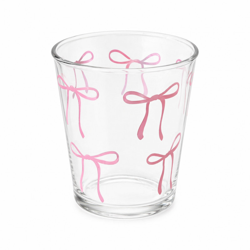 Cute&Cool HOME staklena čaša mašnice, 350ml 