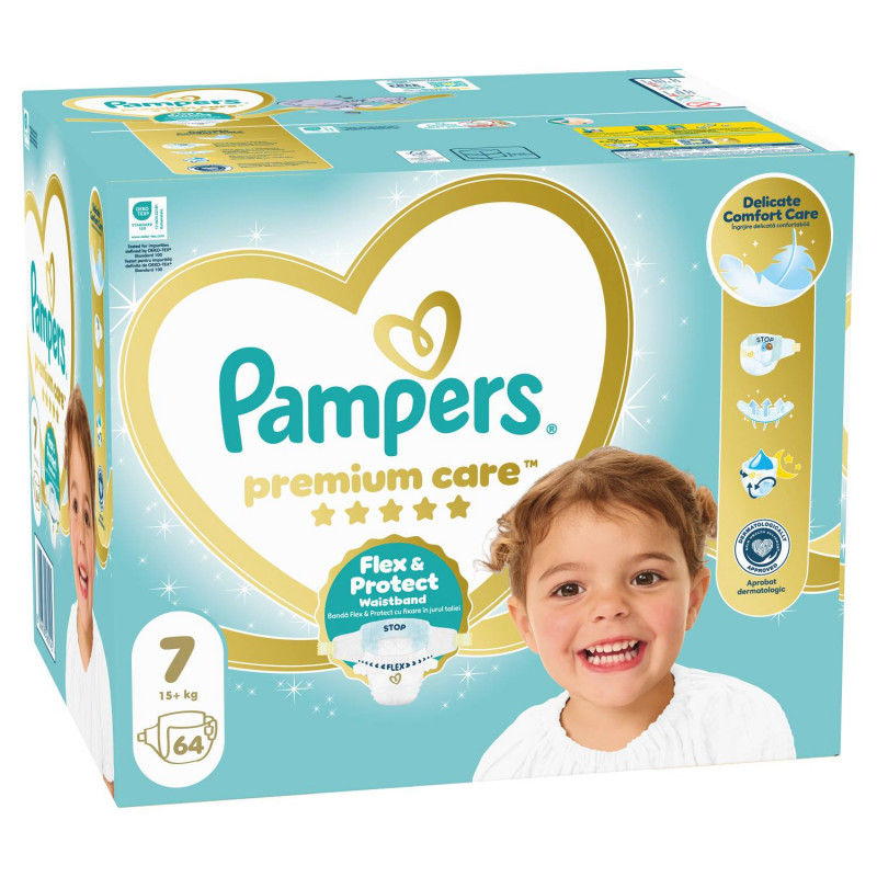 Pampers pelene premium MB 7 ex.large 15+kg 64kom 