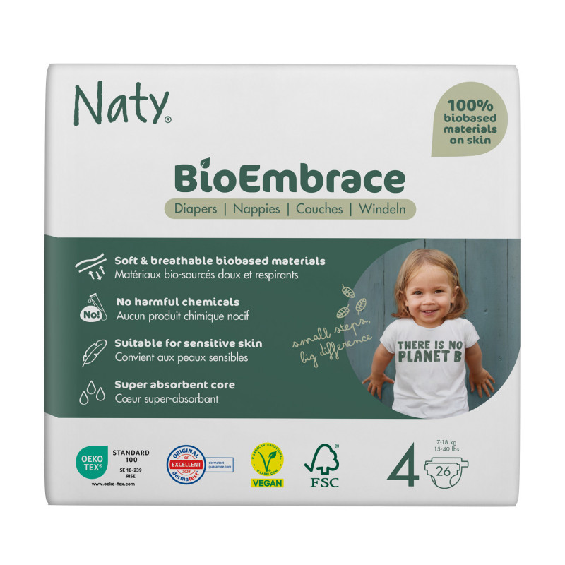 Naty pelene bioembrace 4 maxi 7-18kg 26 kom 