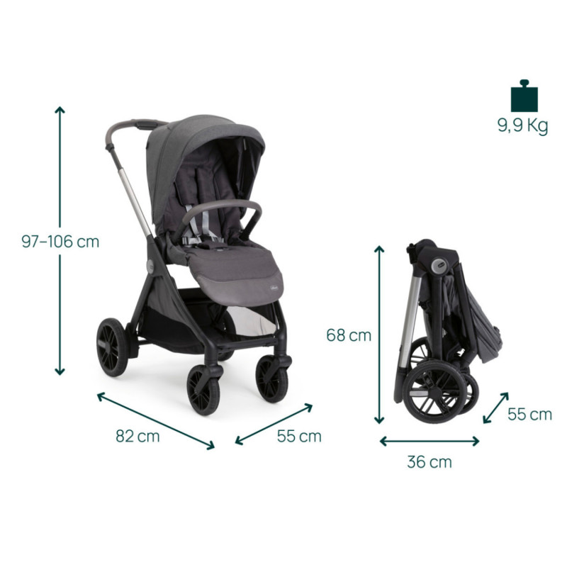 Chicco kolica Bellagio 2, Black satin 