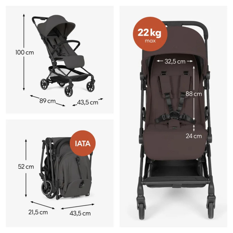 Hauck kolica Lite N Care, Choco 