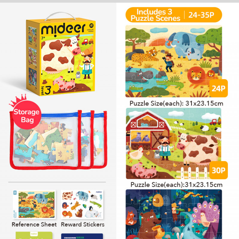 MiDeer puzzle(slagalice) pejzaži za decu 3+ 