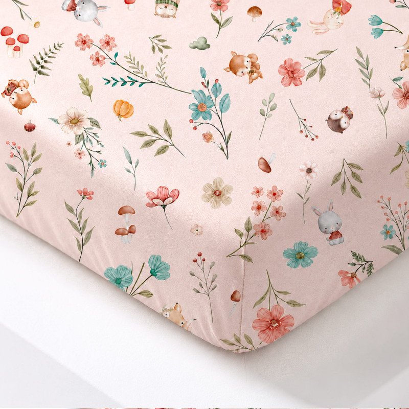 Baby Textil čaršav last. Cvetna družina, 60x120cm 