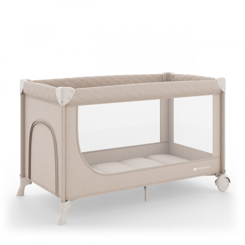 Kinderkraft prenosivi krevetac Leody Up 2u1 Beige 