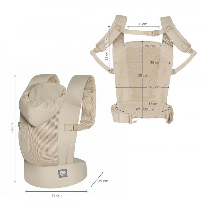 Kinderkraft kengur nosiljka Carrybee Beige 