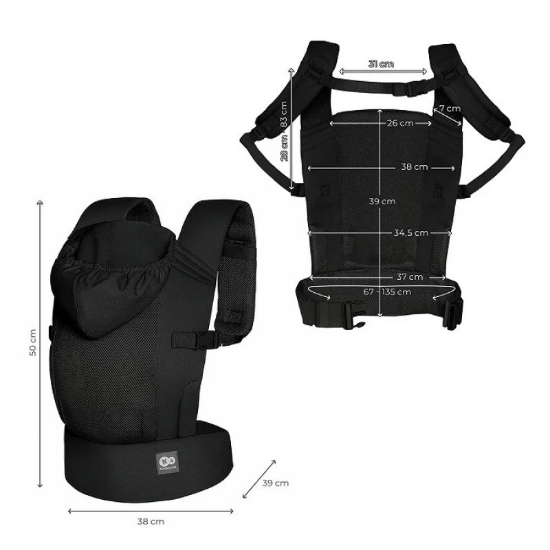 Kinderkraft kengur nosiljka Carrybee Black 