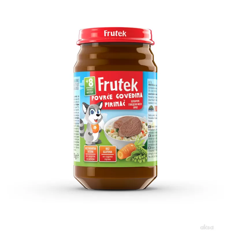 Frutek kašica povrće, govedina i pirinač 190g
