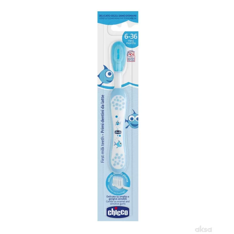 Chicco bm četkica za zube plava od 6 meseci