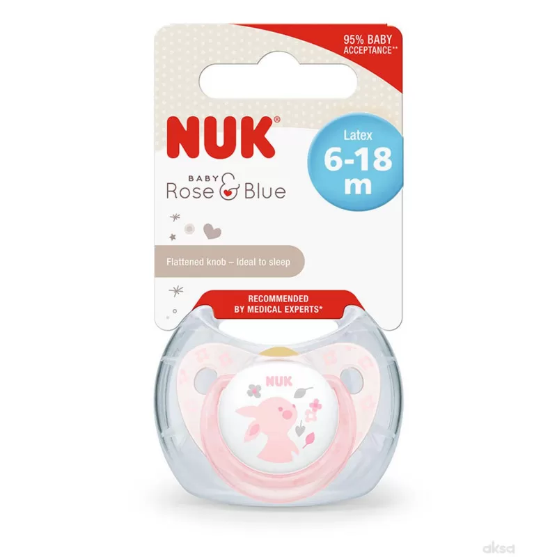 Nuk laža kaučuk roza vel2