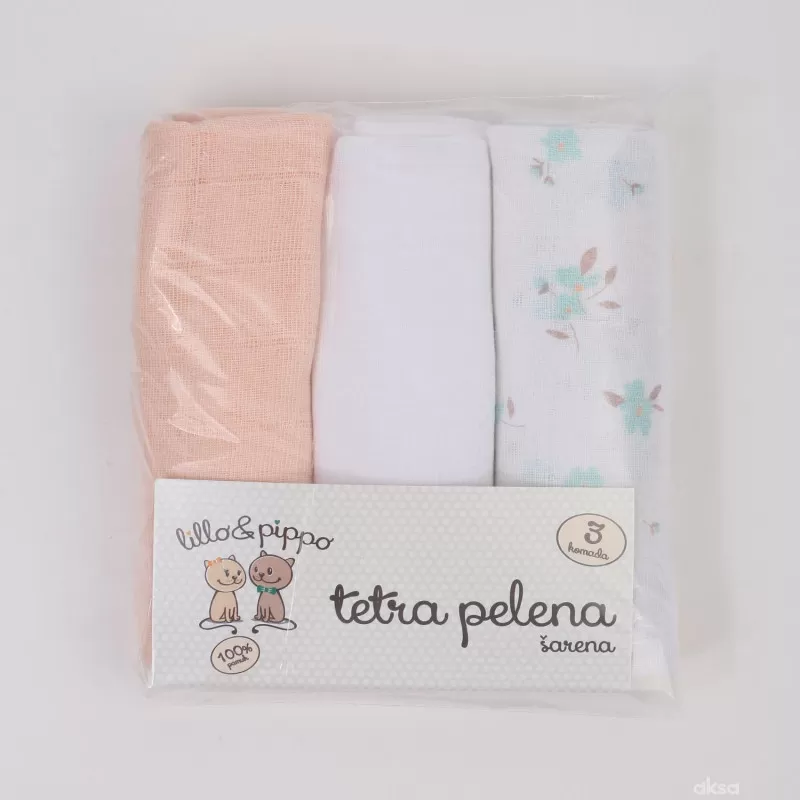 Lillo&Pippo tetra pelena Cvet 3u1