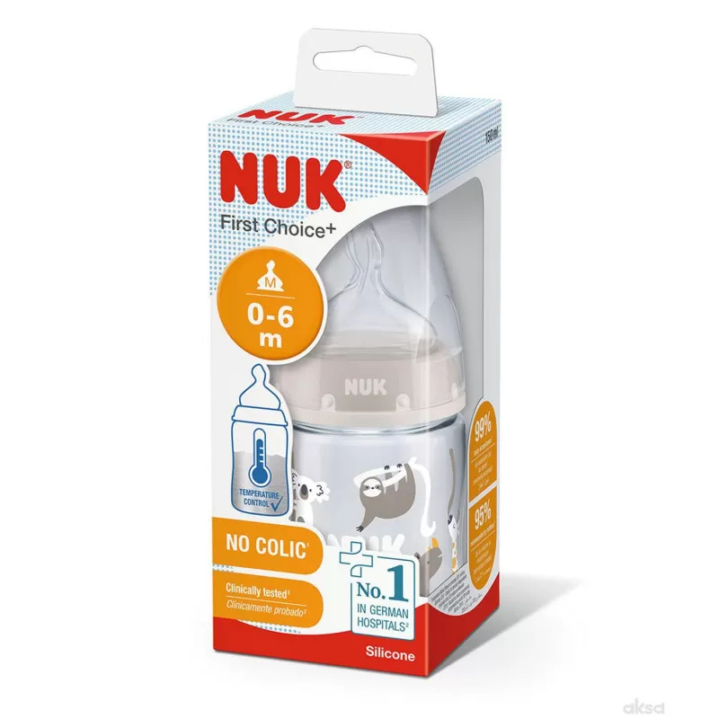 Nuk flašica plastična 150ml 0-6m sa indikatorom