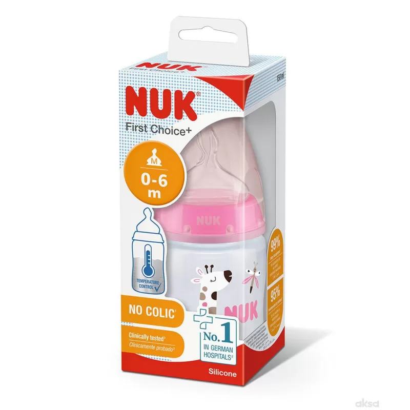Nuk flašica plastična 150ml 0-6m sa indikatorom