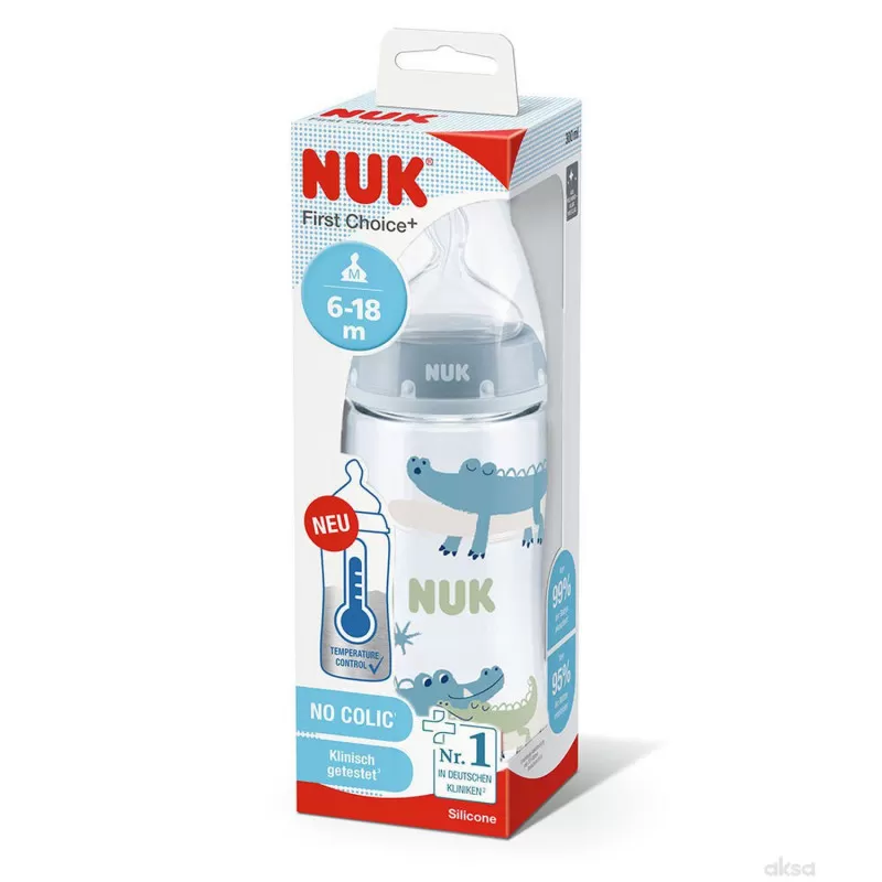 Nuk flašica plastična 300ml 6-18m sa indikatorom