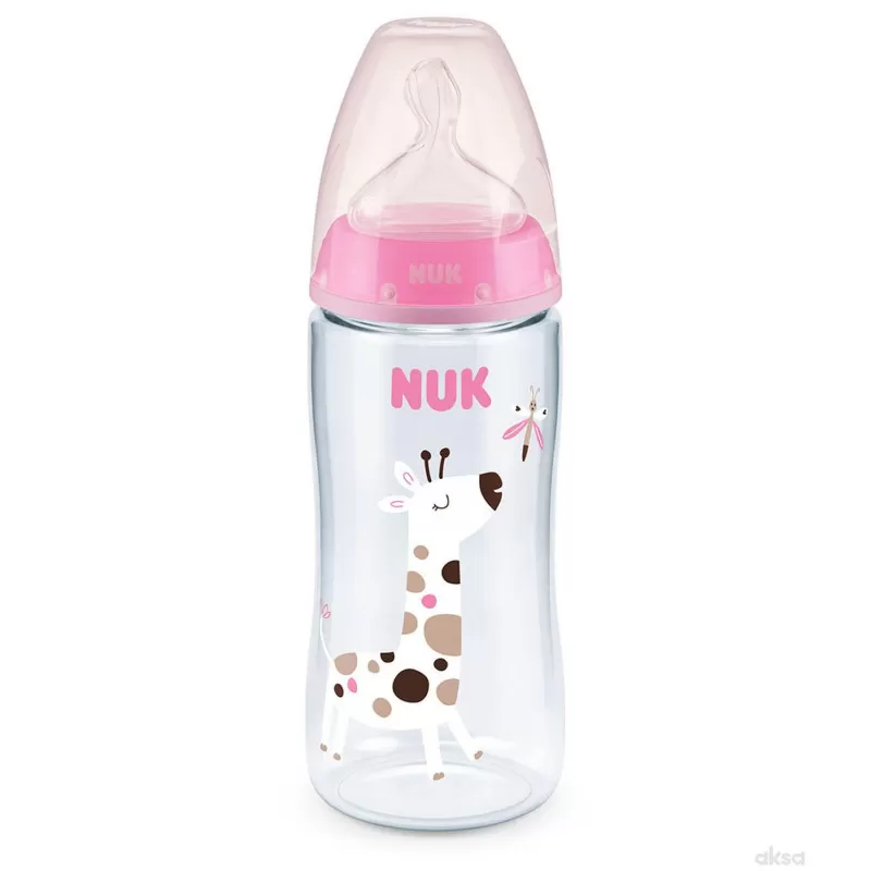 Nuk flašica plastična 300ml 6-18m sa indikatorom
