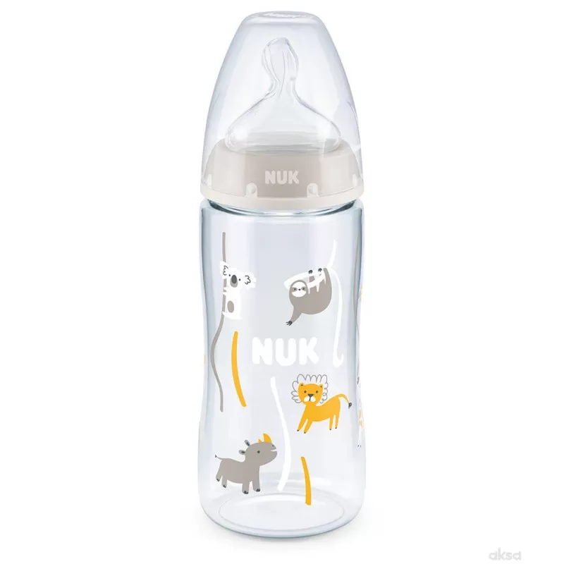 Nuk flašica plastična 300ml 6-18m sa indikatorom