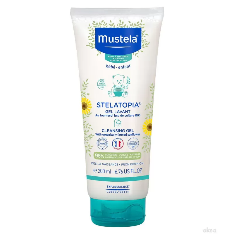 Mustela Stelatopia Gel za tuširanje 200ml