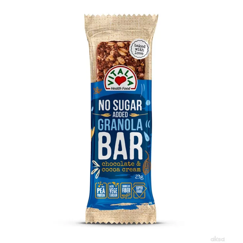 Vitalia Granola bar čoko&kakao krem preliv 23g
