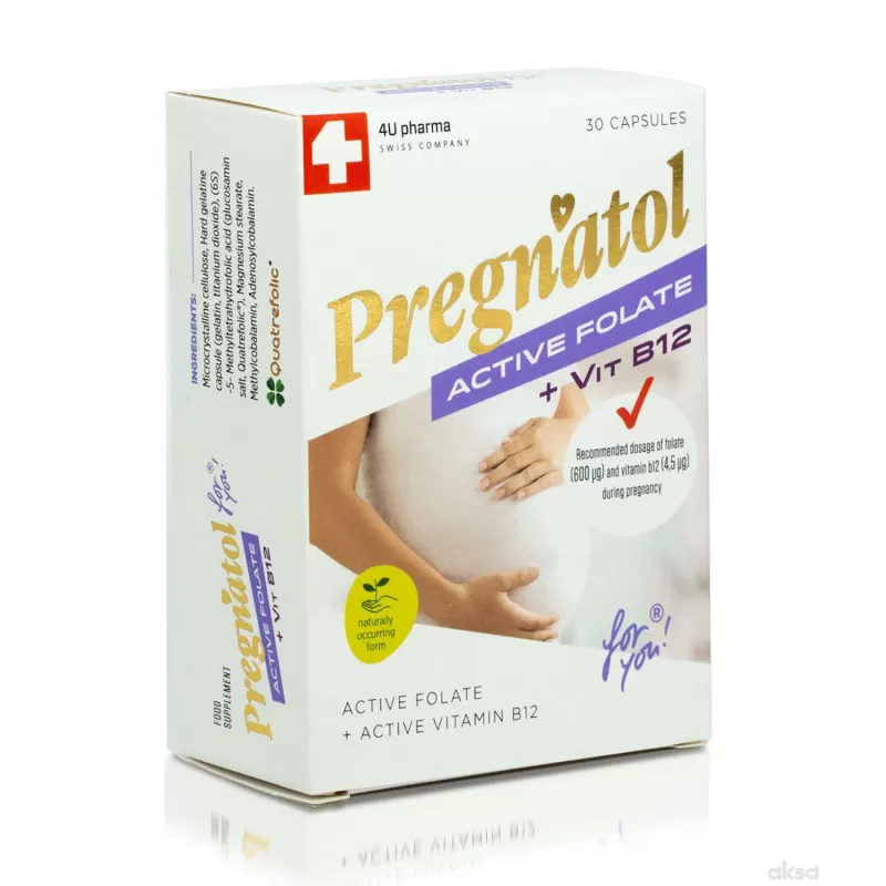 4U Pharma Pregnatol Active Folate+Vit B12 for you!