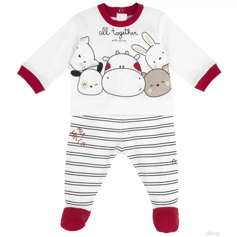 Chicco komplet 2/1 (majica dr, pantalone), unisex
