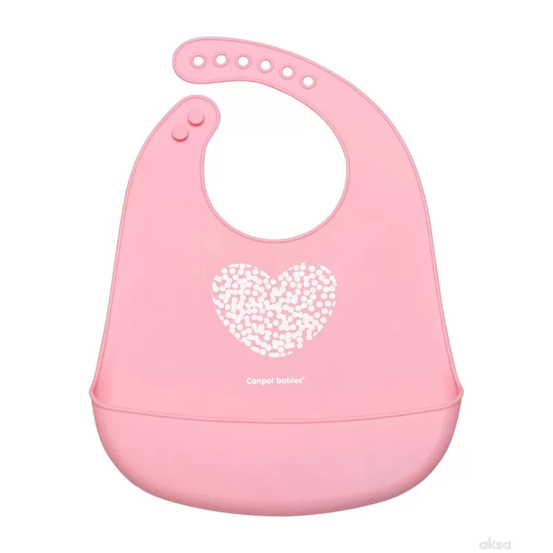 Canpol babies silikonska portikla sa džepom pink