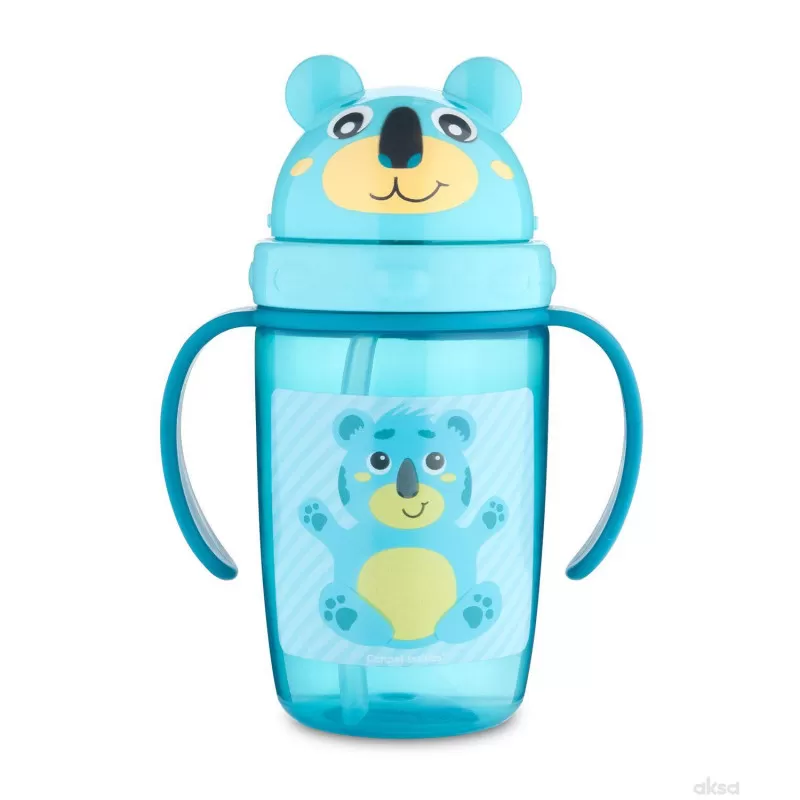 Canpol baby šolja sa slamčicom meda 400ml, 9m+