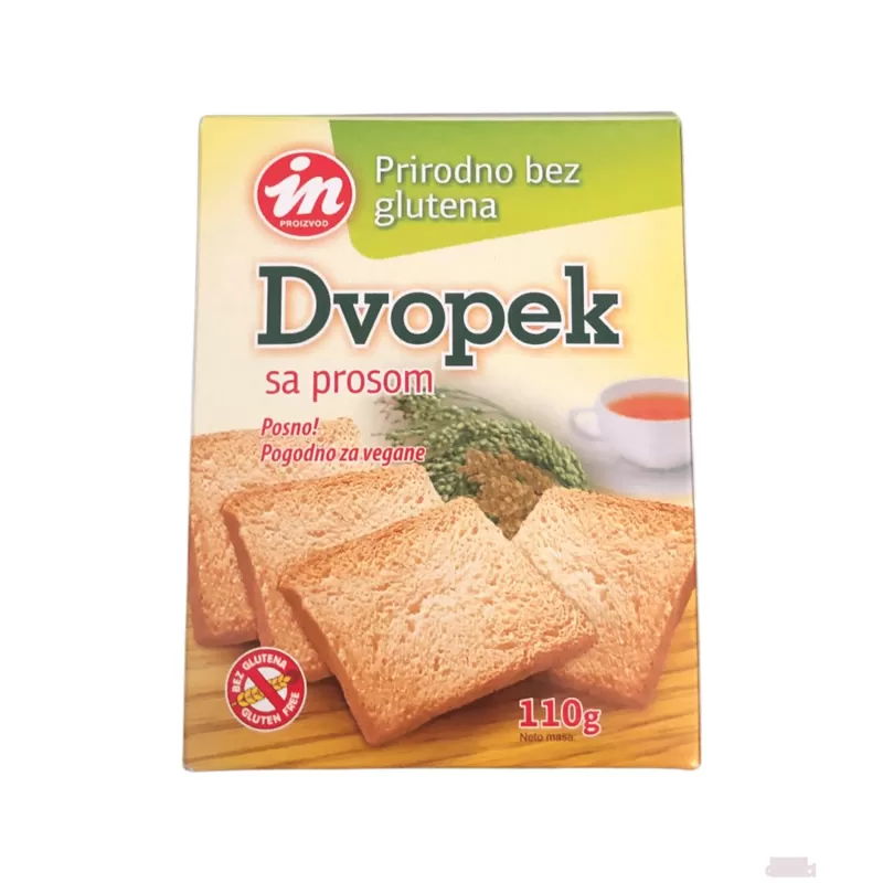 Aleksandrija dvopek proso bez glutena, 110g