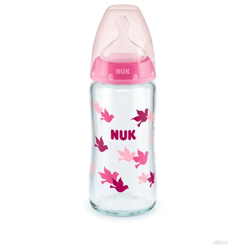 Nuk staklena flašica sa termo indikatorom 240ml