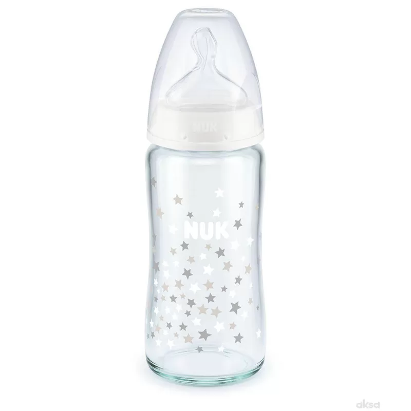 Nuk staklena flašica sa termo indikatorom 240ml