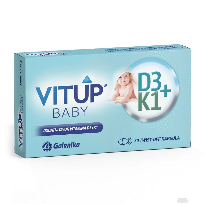 VitUp baby D3 + K1 twist off kaps. 30kom