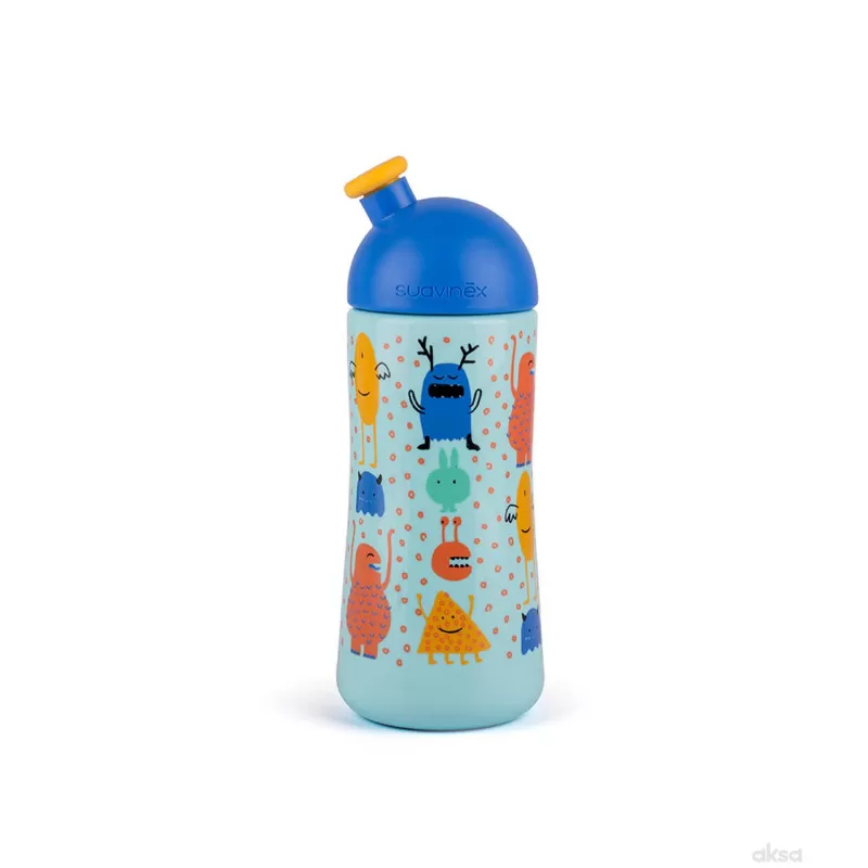 Suavinex flašica sa piskom 360 ml, plava, 18m+