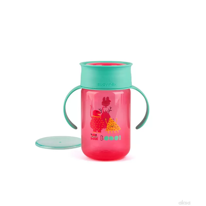 Suavinex šolja sa diskom 340 ml, roze, 2m+