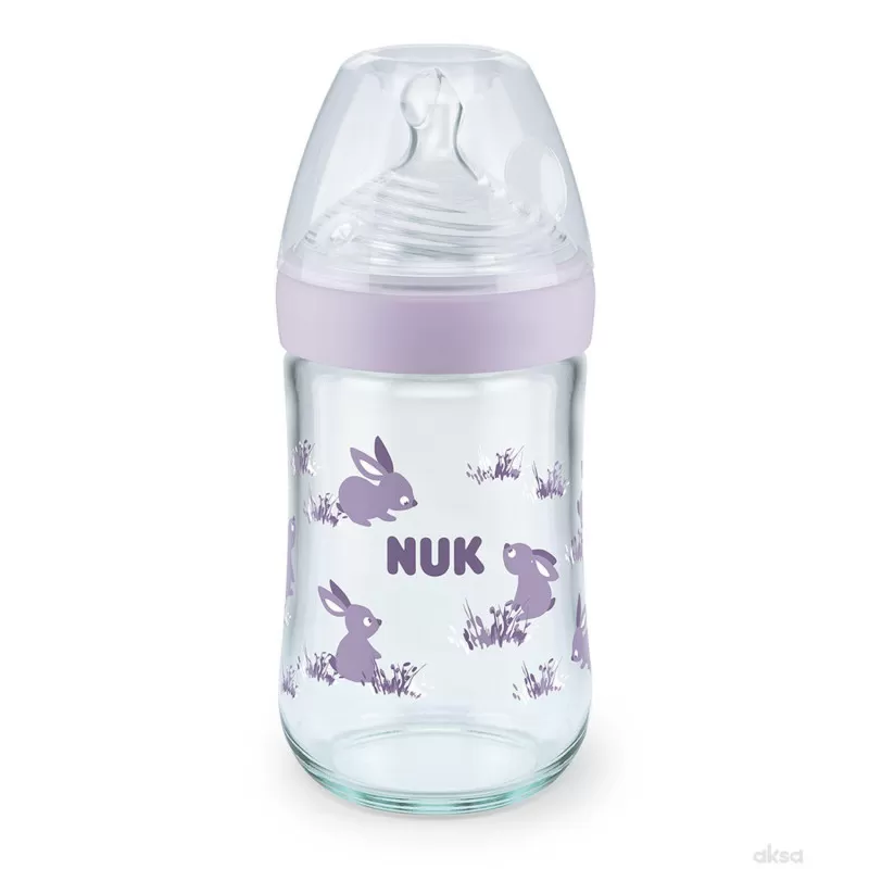 Nuk NS staklena flašica sa term ind 240ml, M