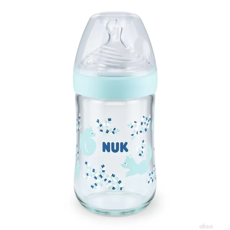 Nuk NS staklena flašica sa term ind 240ml, M