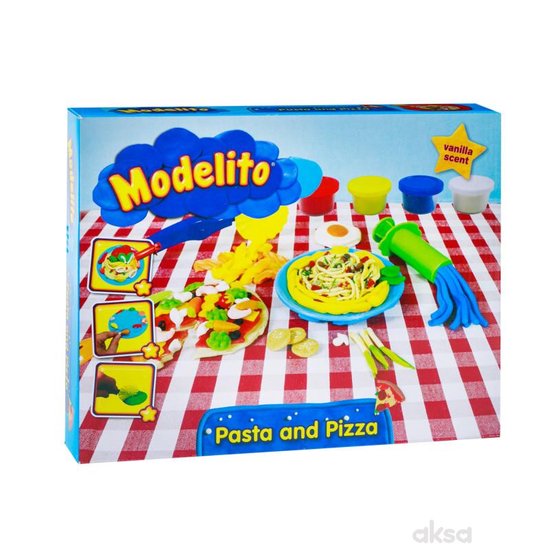 Modelito, plastelin set špagete i pizza 