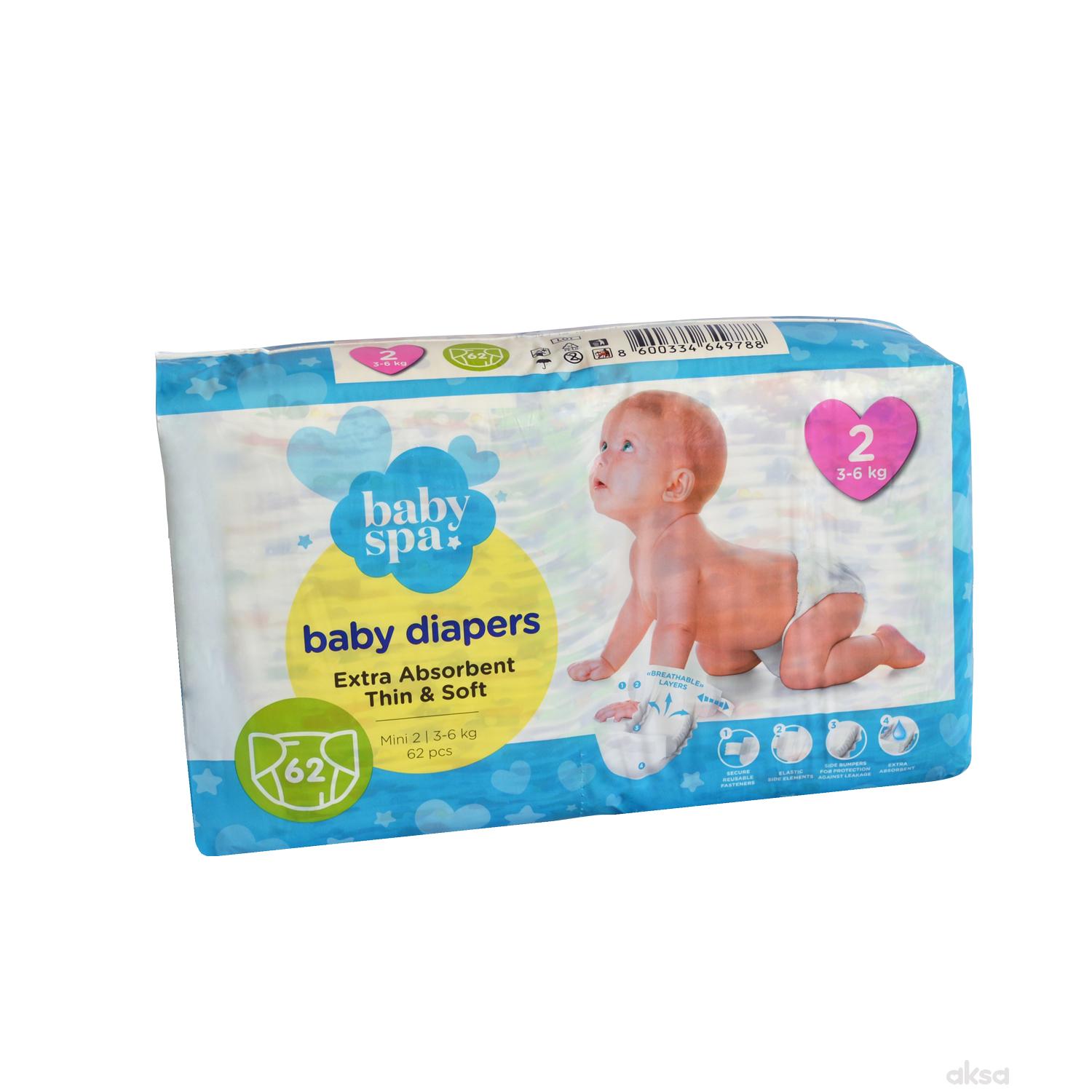 Baby spa pelene 2 mini 3-6kg 62kom